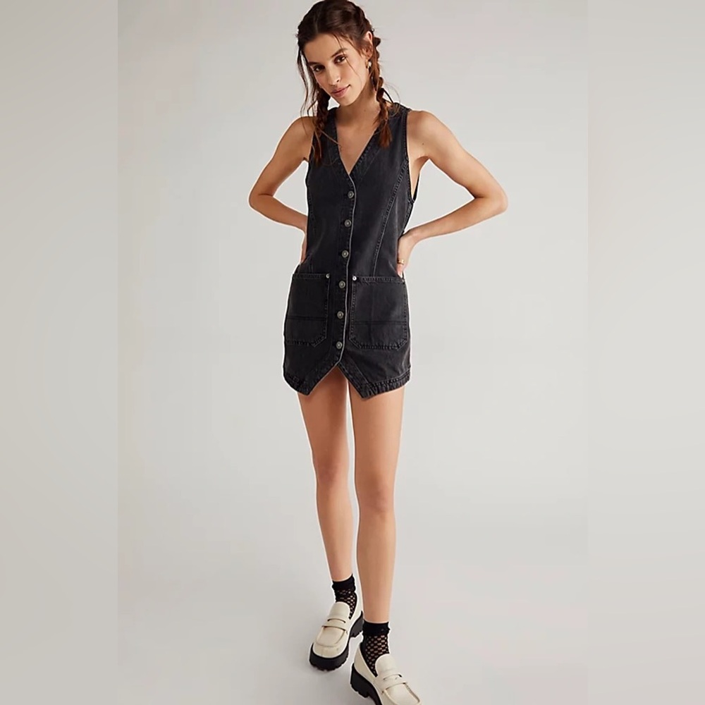 Free People Out Of Office Vest Dress Size Medium